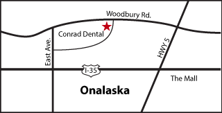 map to Conrad Dental