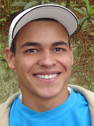 smiling young man with white teeth