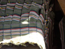 Image of stitched pleats.