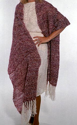 Maroon Boucle Shawl