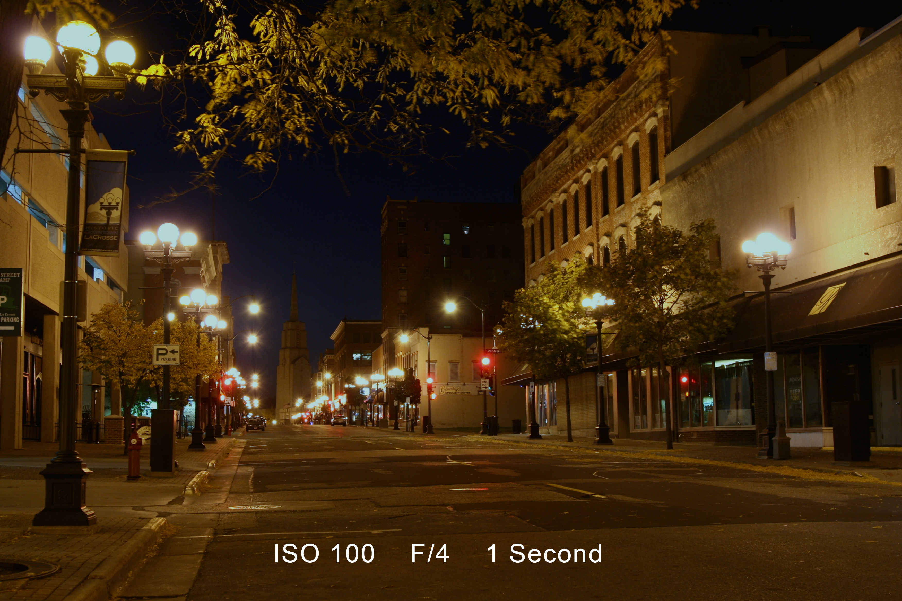 street scene at night