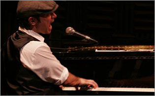 Rob playing and singing