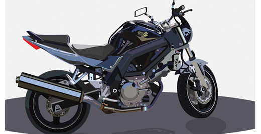 drawing of a motorcycle