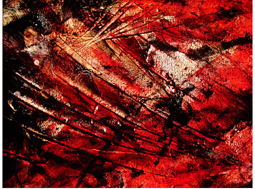 read and black abstract oil painting