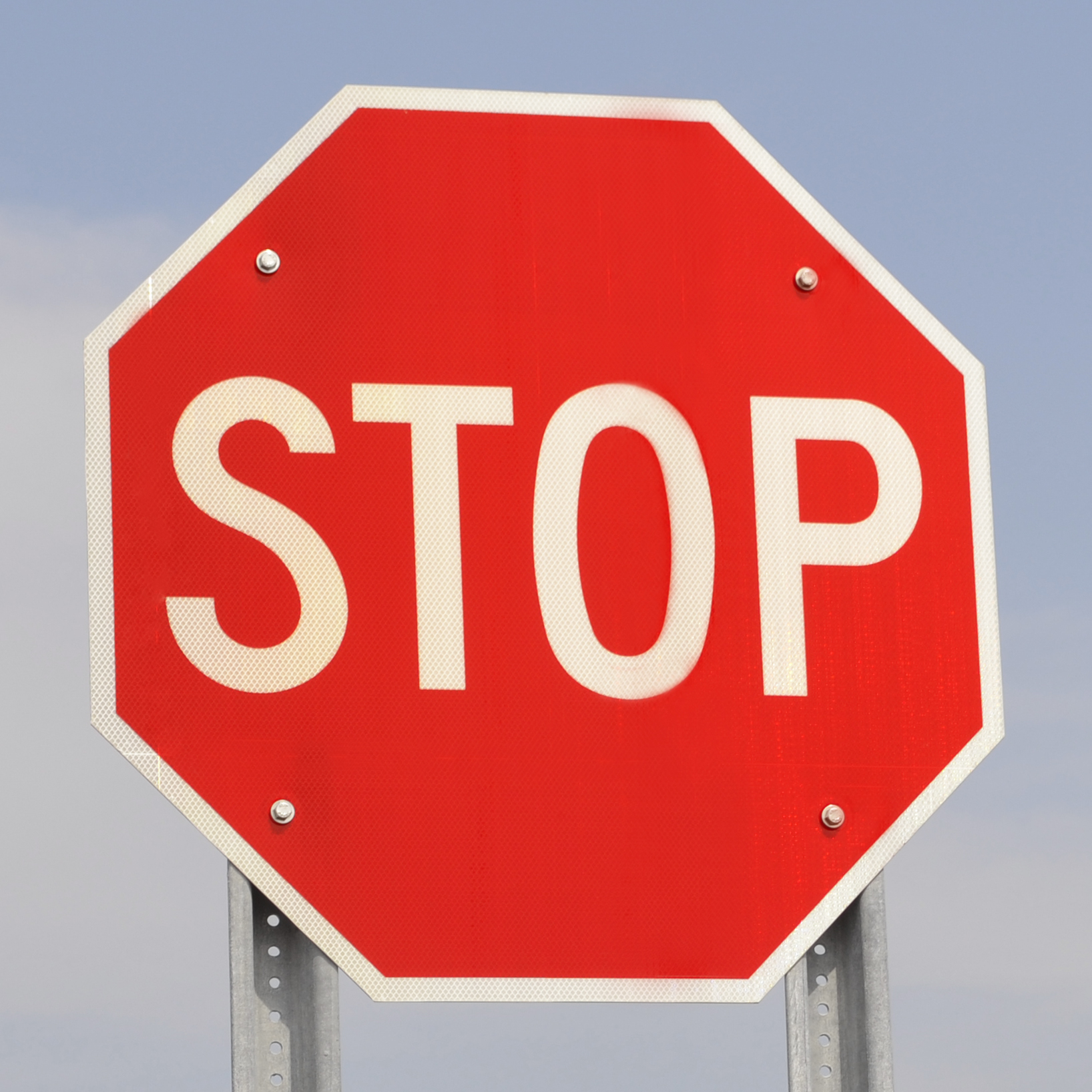 Red stop sign