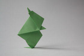 Photograph of origami bird