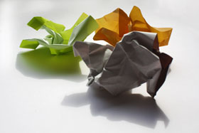 photograph of crumpled paper
