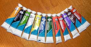 watercolor paint tubes