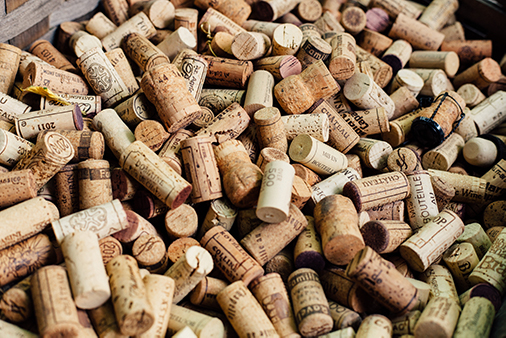 Picture of pile of fresh corks.